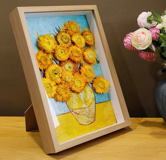 Dried flower Van Gogh sunflower painting